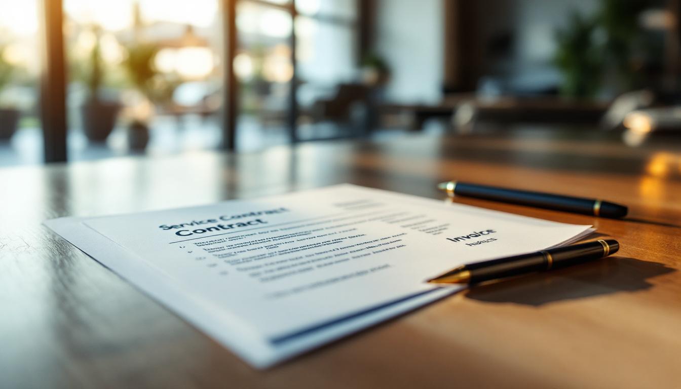 Prestation de services exemple : facturation et contrats types